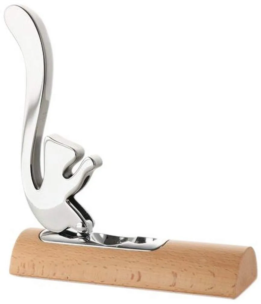 Alessi Scoiattolo AB13 schiaccianoci acciaio e legno