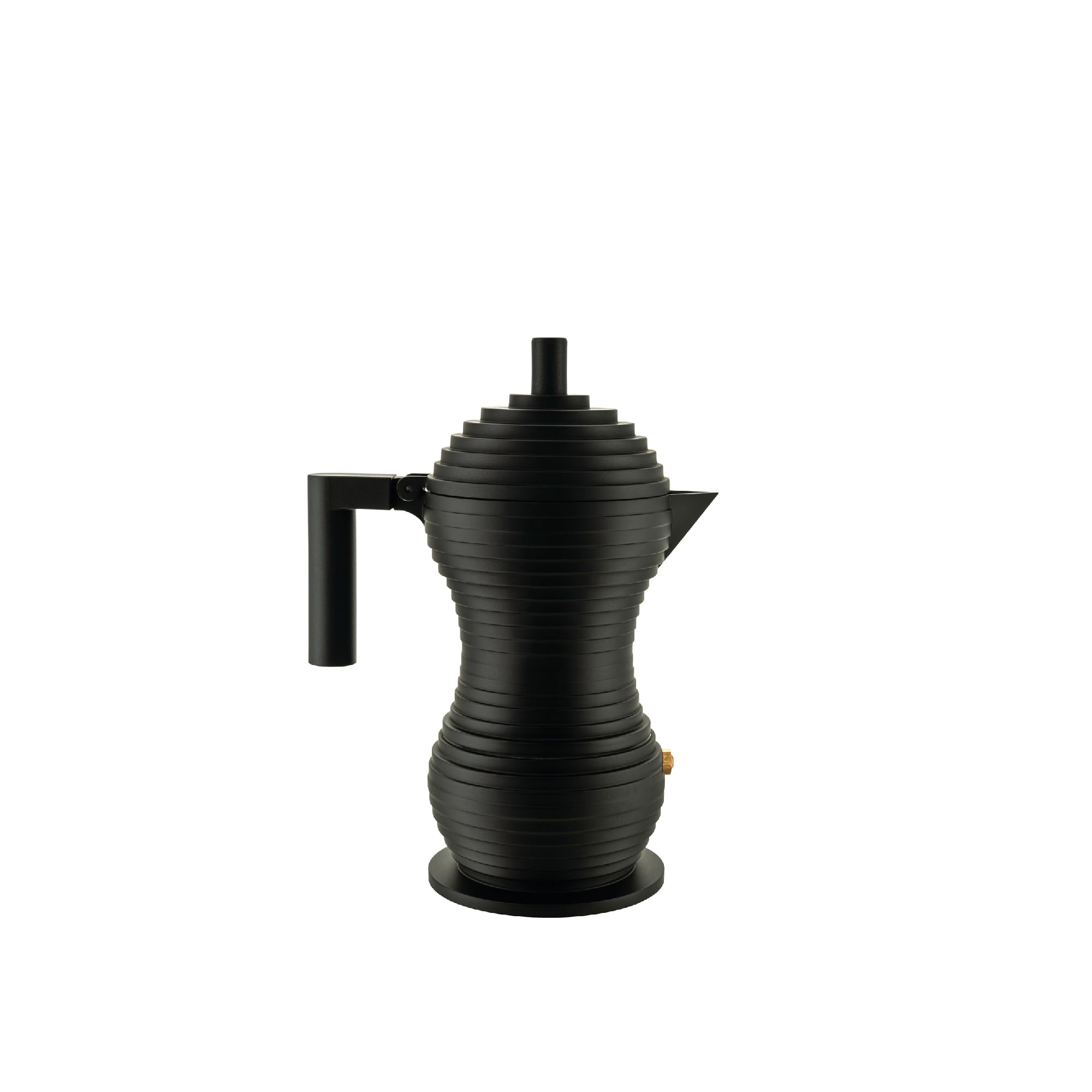 Alessi Pulcina MDL02/3 Moka Alluminio 3 Tazze Nera