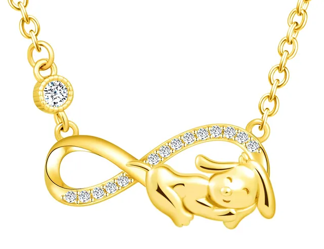 INFINIONLY Fashion Necklaces collana infinito cucciolo oro argento