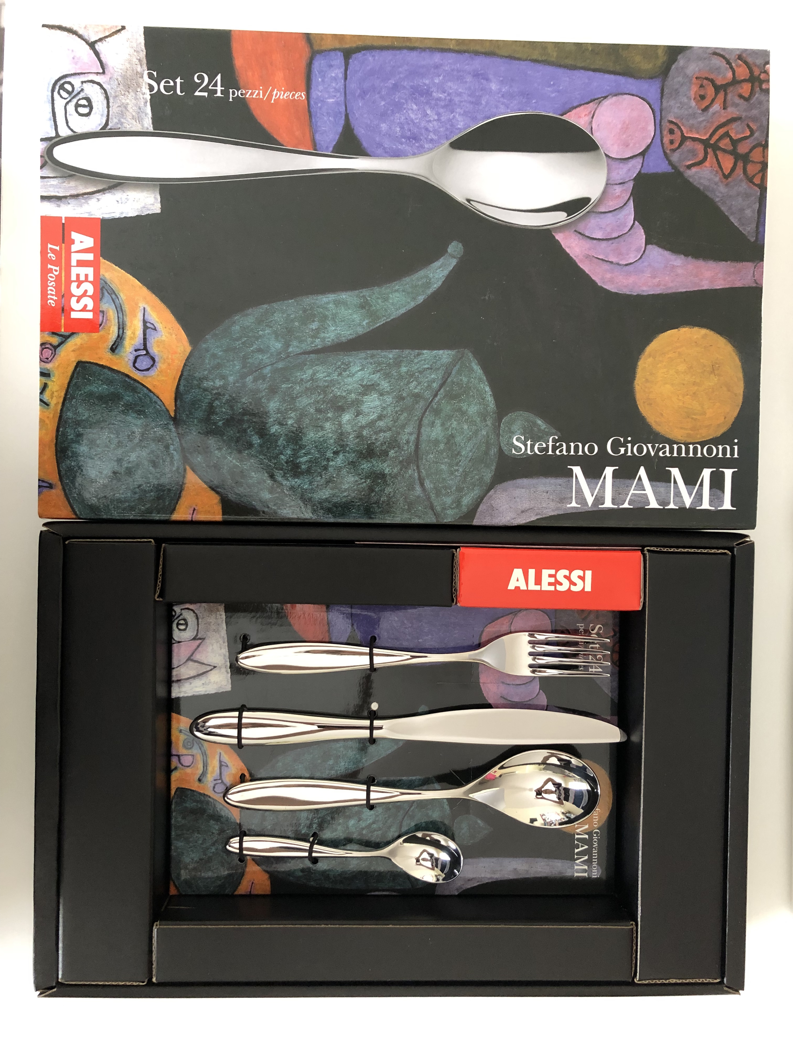 Alessi Mami SG38S24M Servizio Posate 24 Pezzi Acciaio 18/10