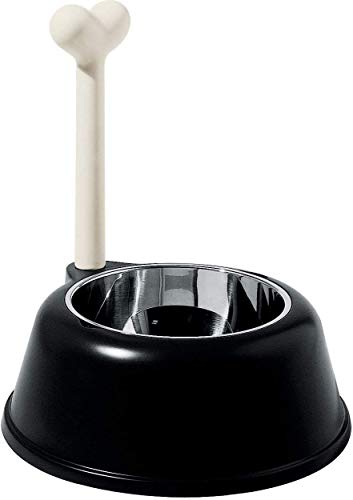 Alessi Lupita AMMI02 B ciotola per cani nera acciaio inox