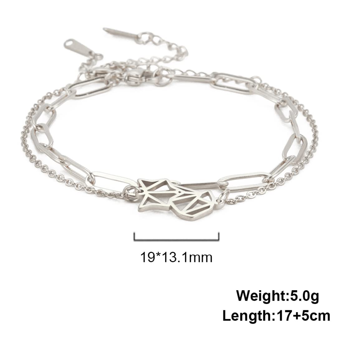 EUEAVAN Bracelets bracciale volpe nove code donna portafortuna