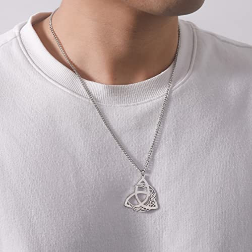 EUEAVAN Necklaces collana luna celtica mezzaluna Trinity vintage