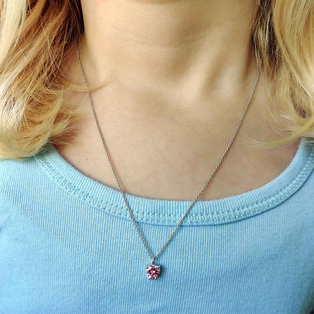 Engelsrufer Kinder collana cuore bambina argento zirconia rosa