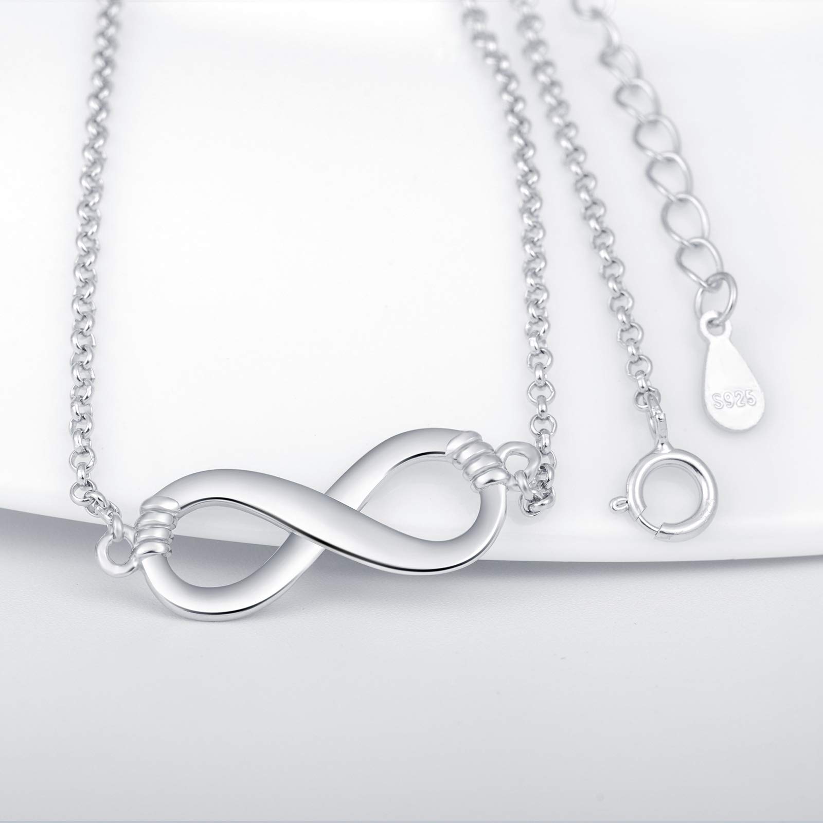 INFINIONLY Fashion Collana argento 925 infinito zirconi