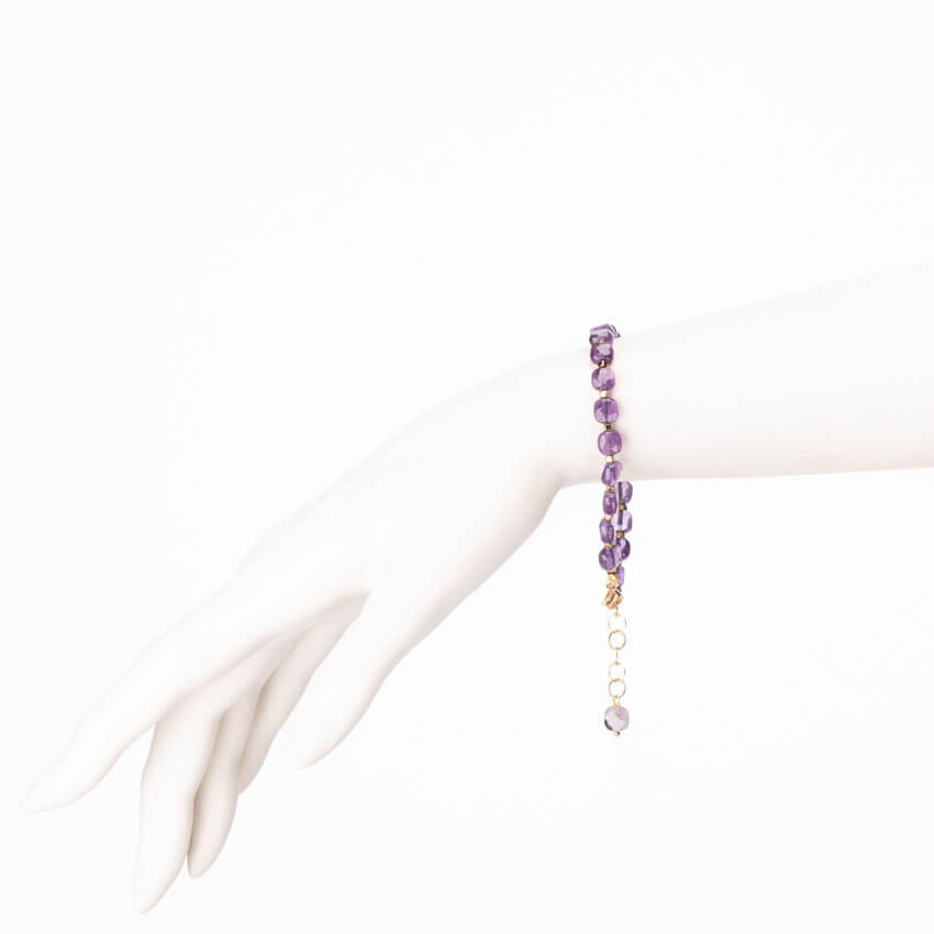 Chic Ad Hoc Bracciale Ametista Ematite Argento Viola