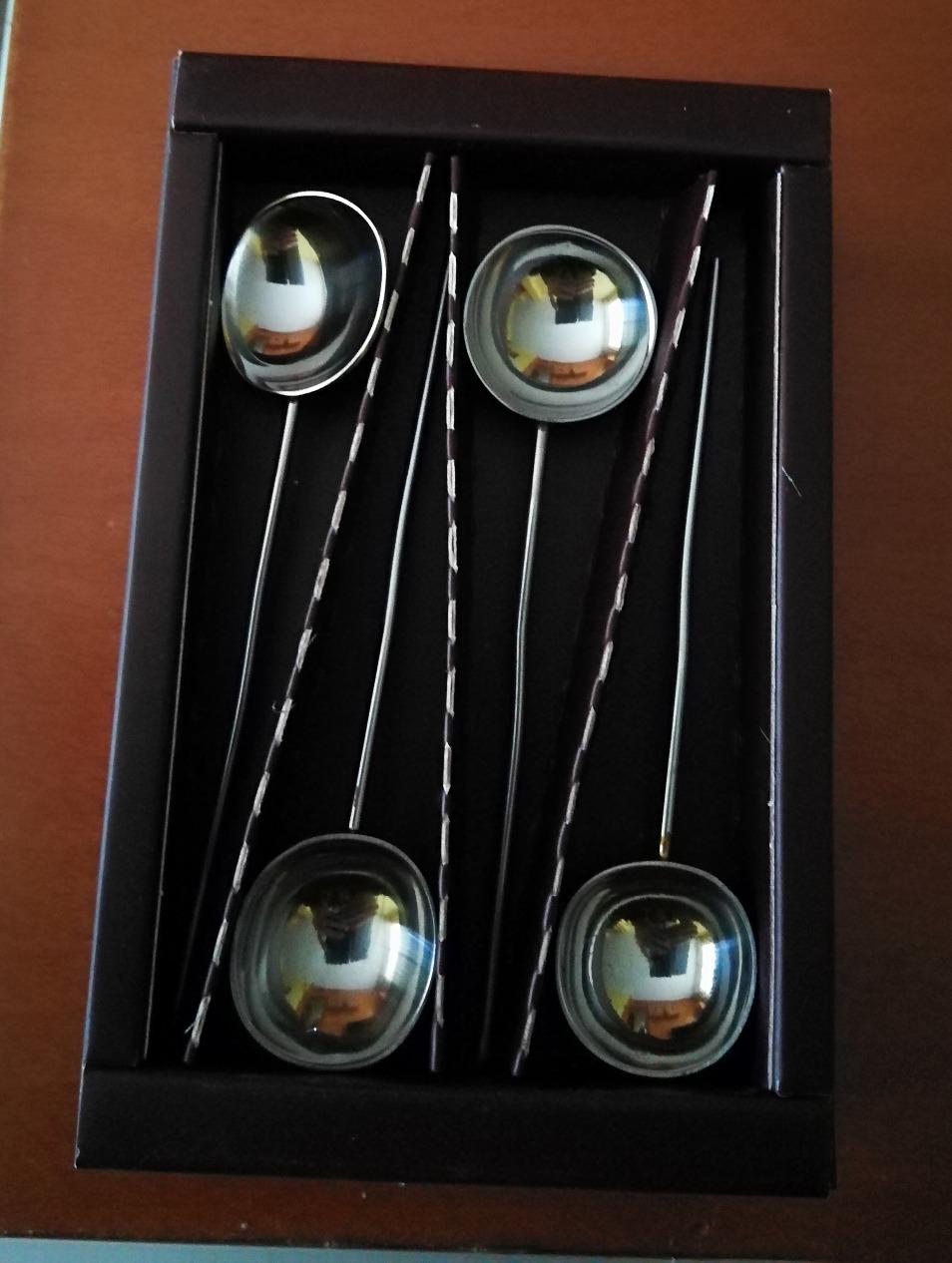 Alessi SAN08SET 4 cucchiaini caffè acciaio 10,6 cm