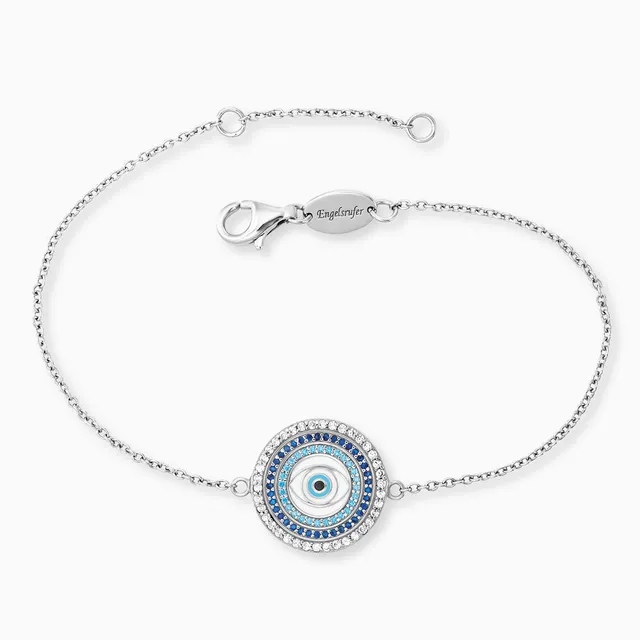 Engelsrufer Nazar Auge bracciale argento 925 occhio zirconia blu