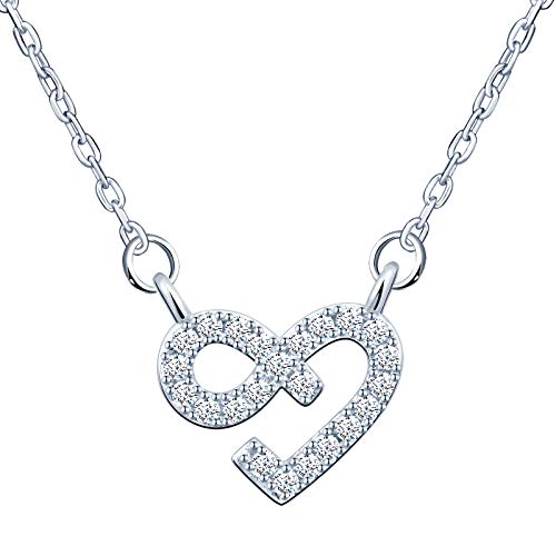 INFINIONLY Fashion Collana argento 925 cuore infinito zirconi