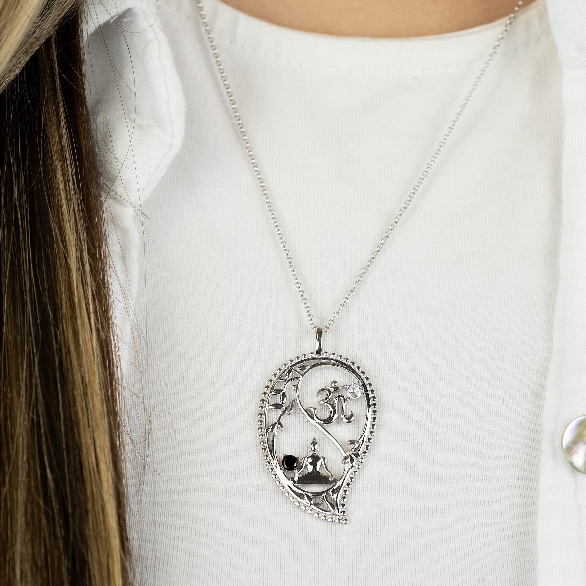 Engelsrufer Anhänger Yin Yang Drop ciondolo argento zirconia