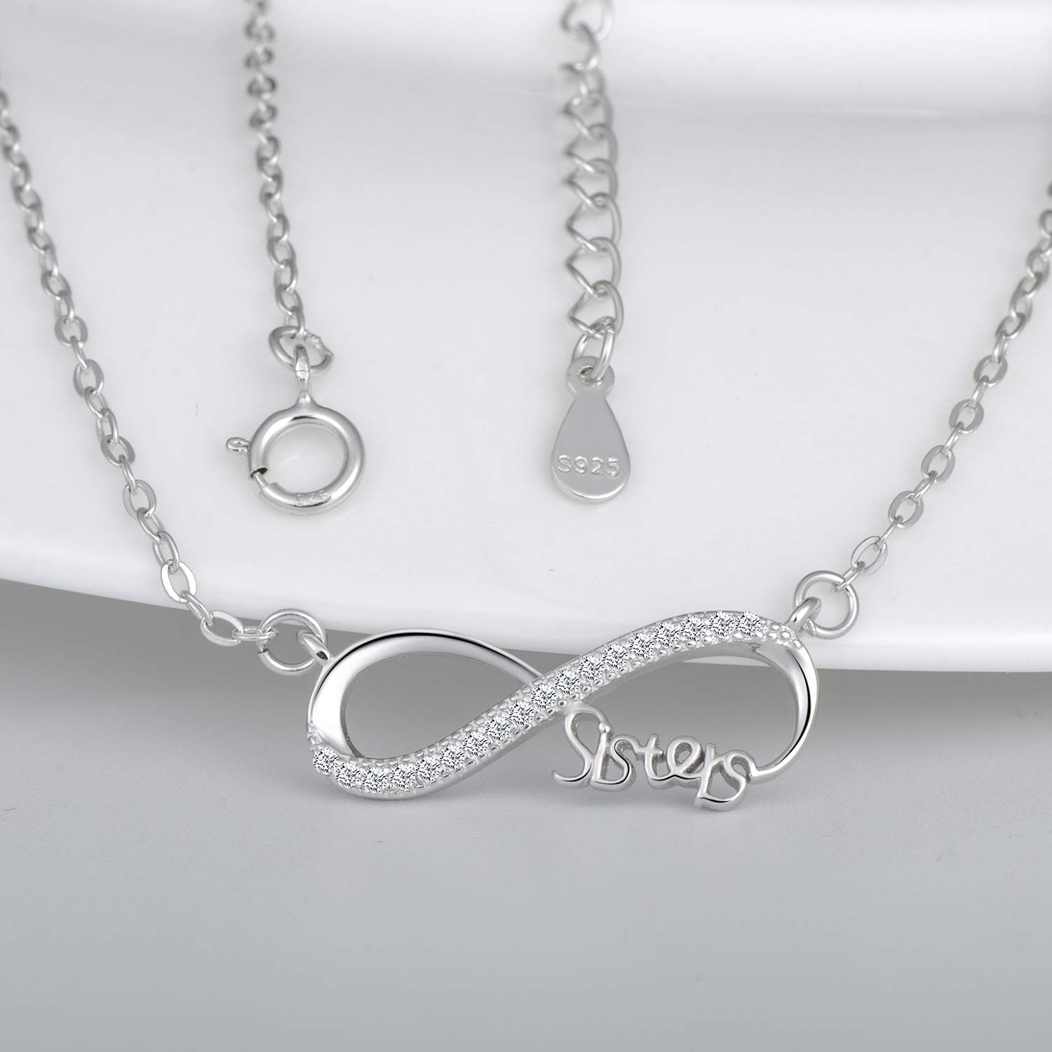 Infinionly Fashion parure argento 925 collana bracciali infinito