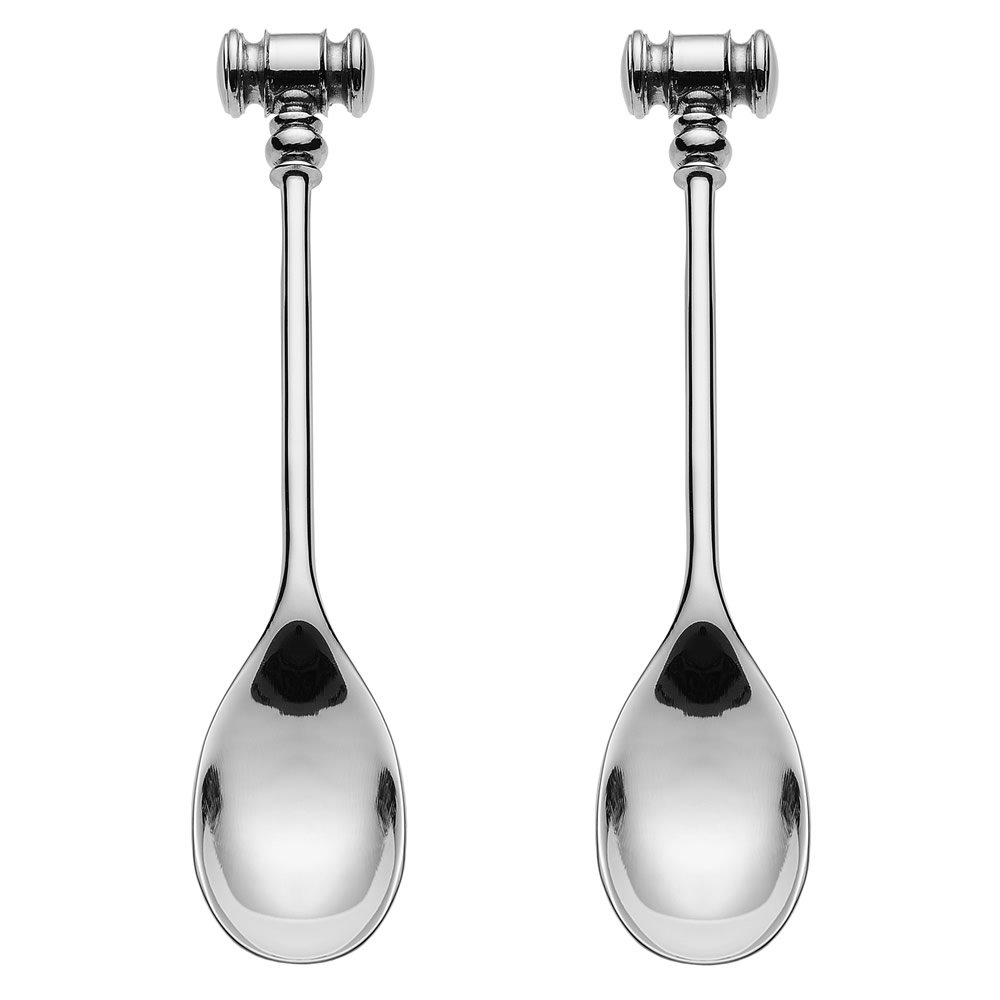 Alessi Dressed MW20S2 Set 2 Cucchiaini Acciaio Lucido