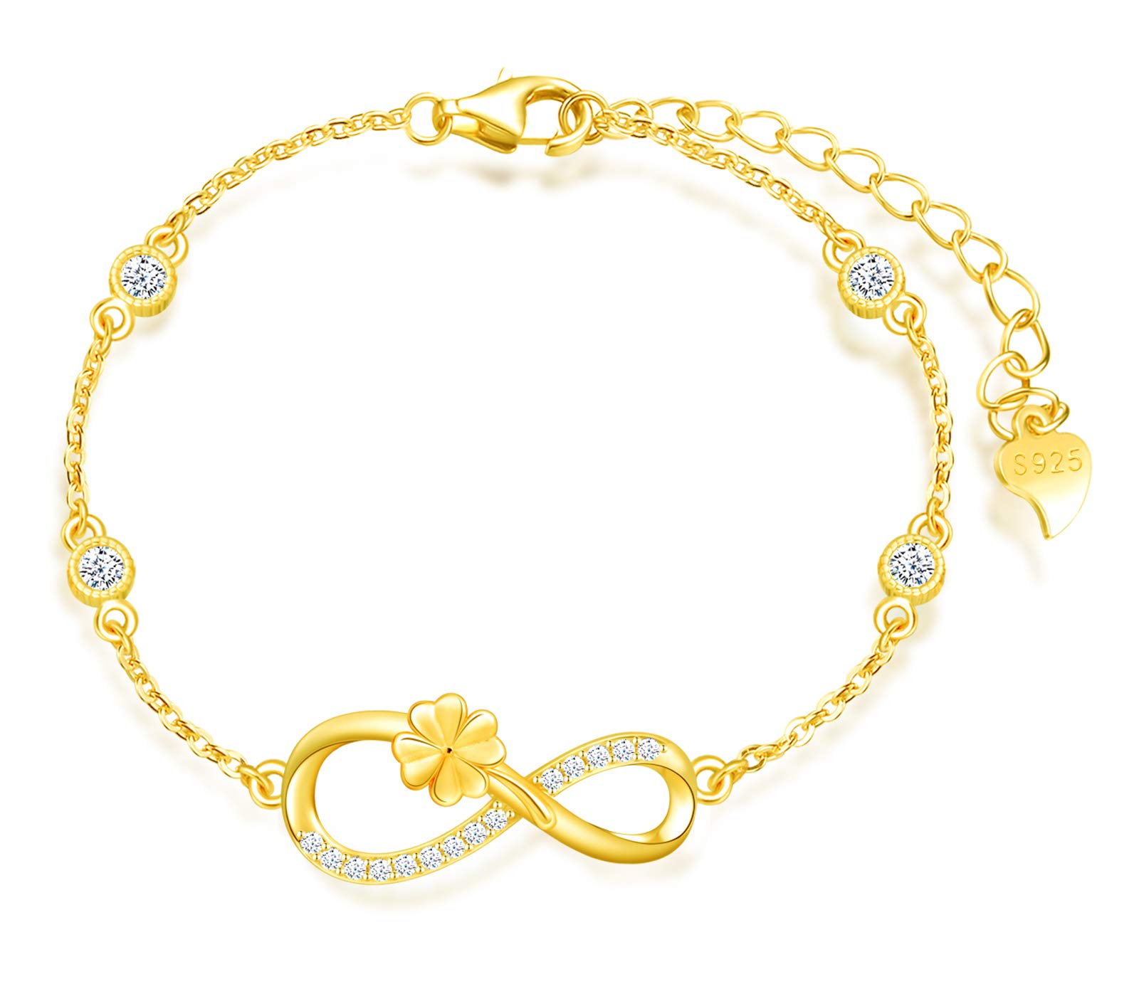INFINIONLY Fashion Bracelets bracciale argento C-stella zirconi