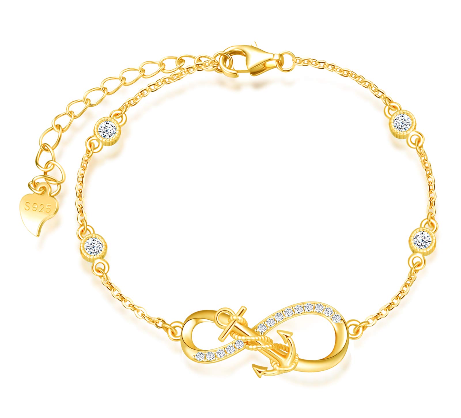 INFINIONLY Infinito parure collana argento oro zirconi