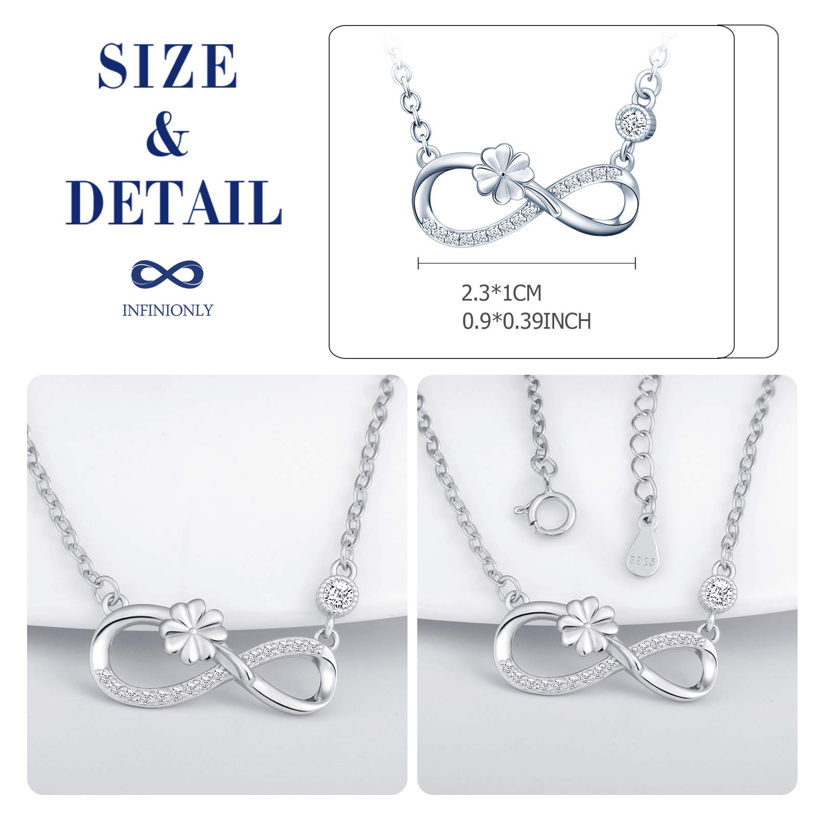 Infinionly Fashion collana argento 925 zirconi Silver-necklace