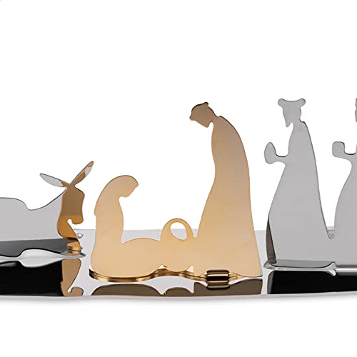 Alessi Bark Crib BM09 presepe acciaio inox lucido 23 cm