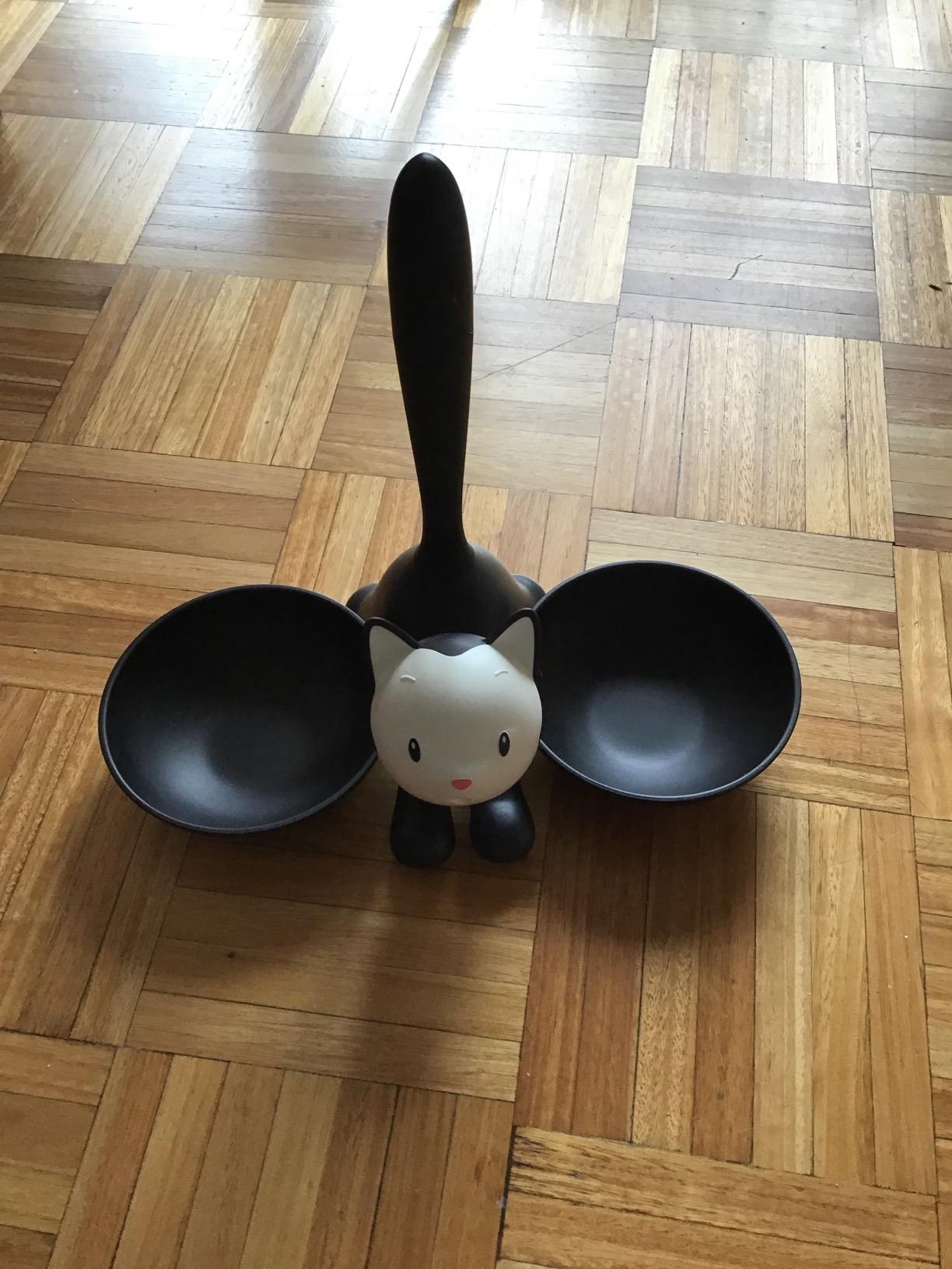 Alessi AMMI09 B Tigrito Ciotola Animali Nero Acciaio