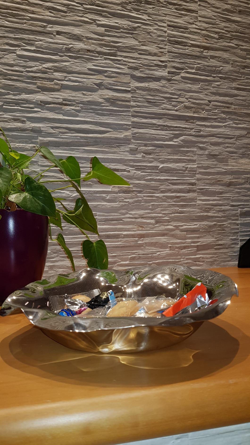 Alessi 90084 Sarrià cestino rotondo argento 27,5 cm