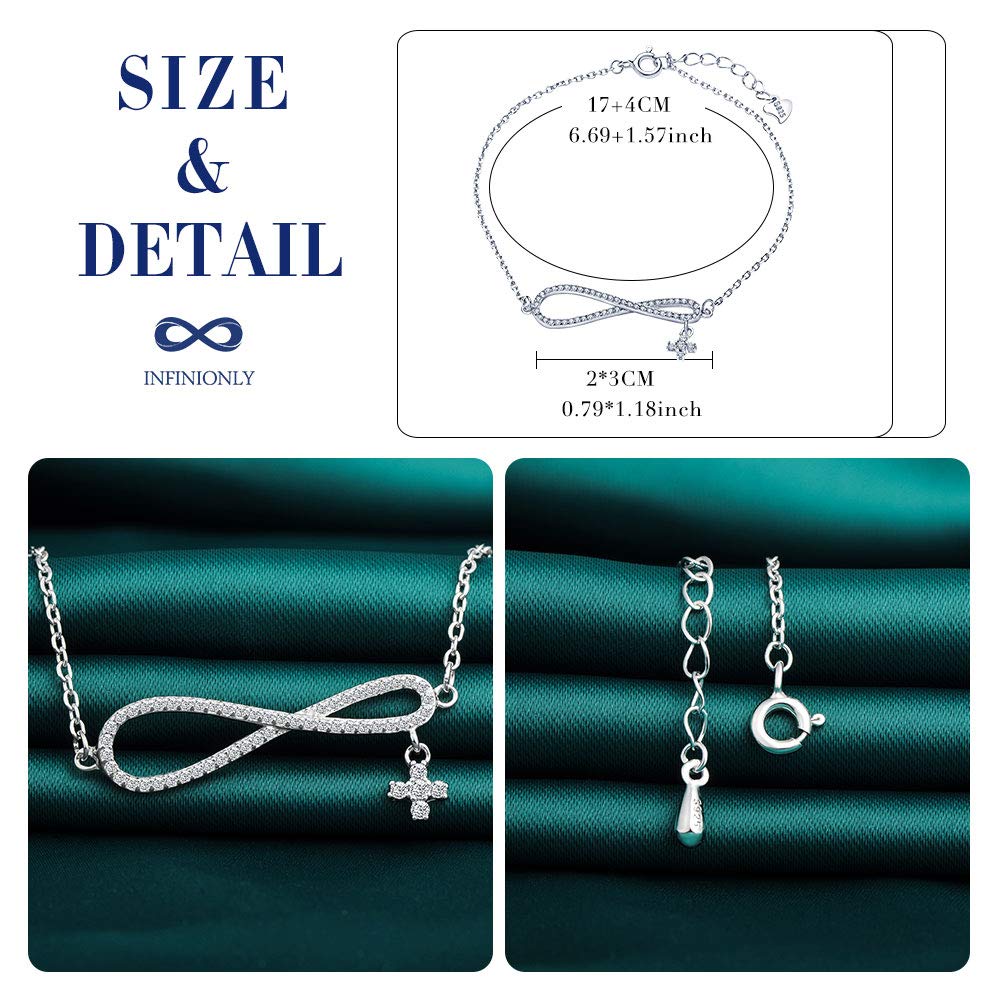 INFINIONLY Fashion Bracelets bracciale argento 925 infinito stella