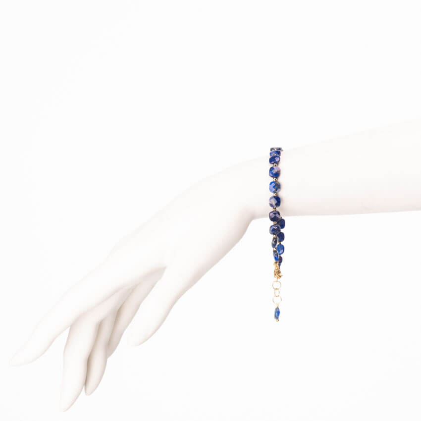 Chic Ad Hoc Braccialetto lapis blu ematite e argento