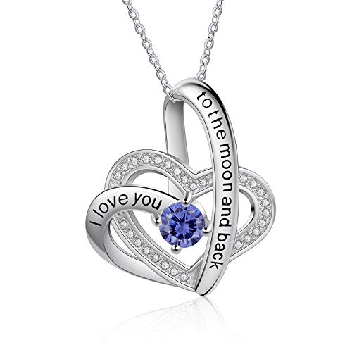 Jessemade Gioielli Collana Cuore Argento 925 Birthstone