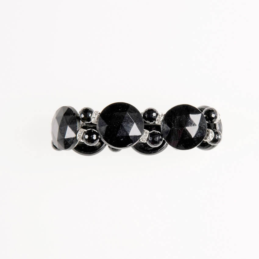 Chic Ad Hoc Bracciali Bracciale Cristallo Nero gioiello sera
