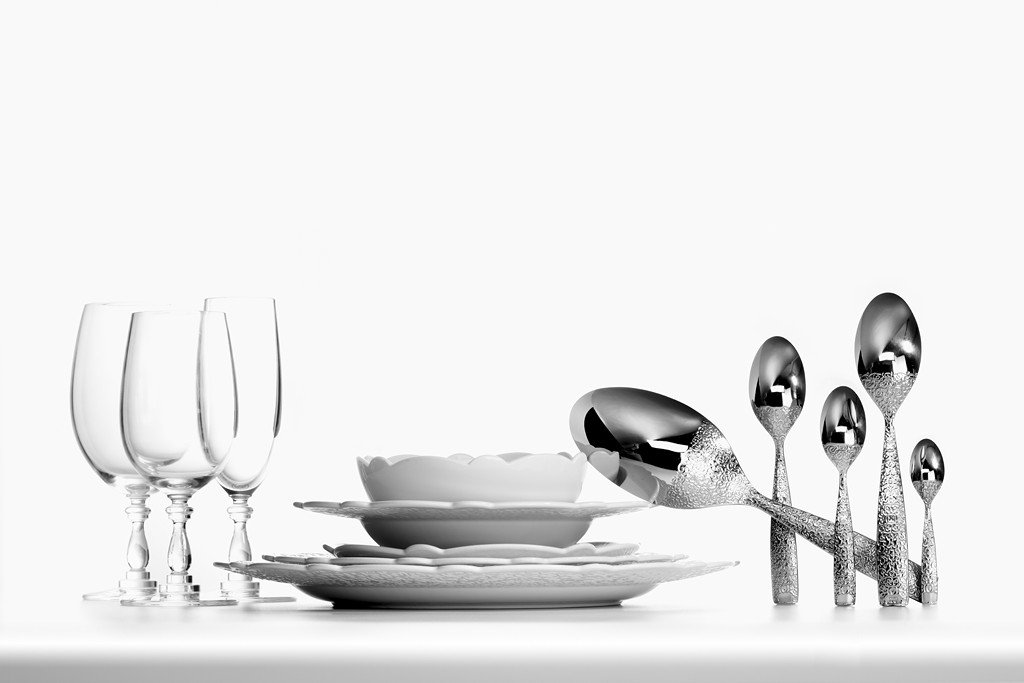 Alessi Dressed piatto portata porcellana moderno