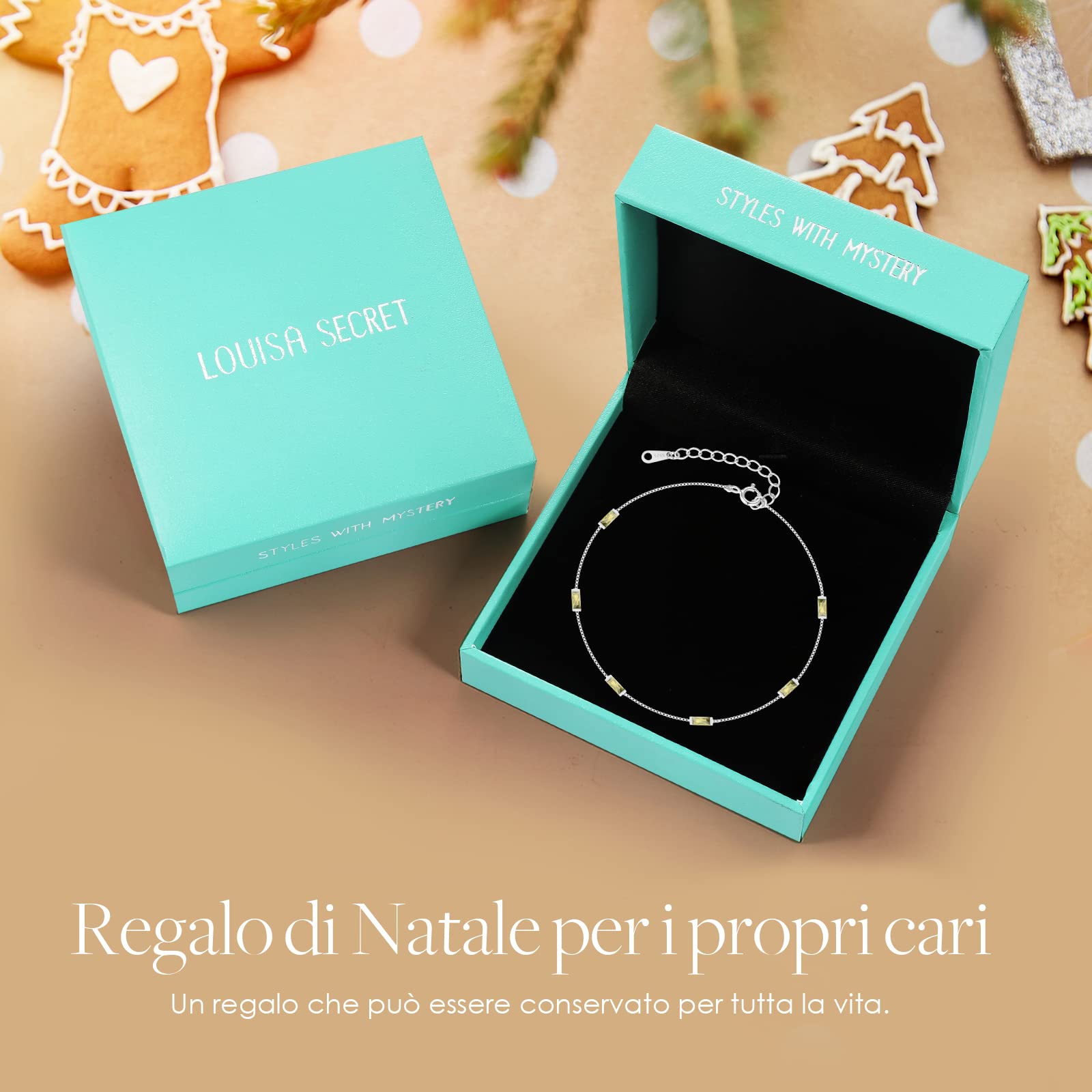 LOUISA SECRET Bracelets Bracciale argento 925 zirconi agosto