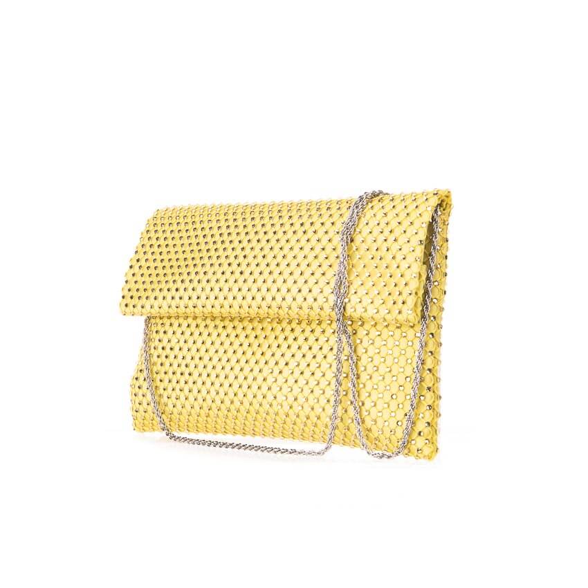 Chic Ad Hoc Borse Pochette Tessuto Lime Microcristalli