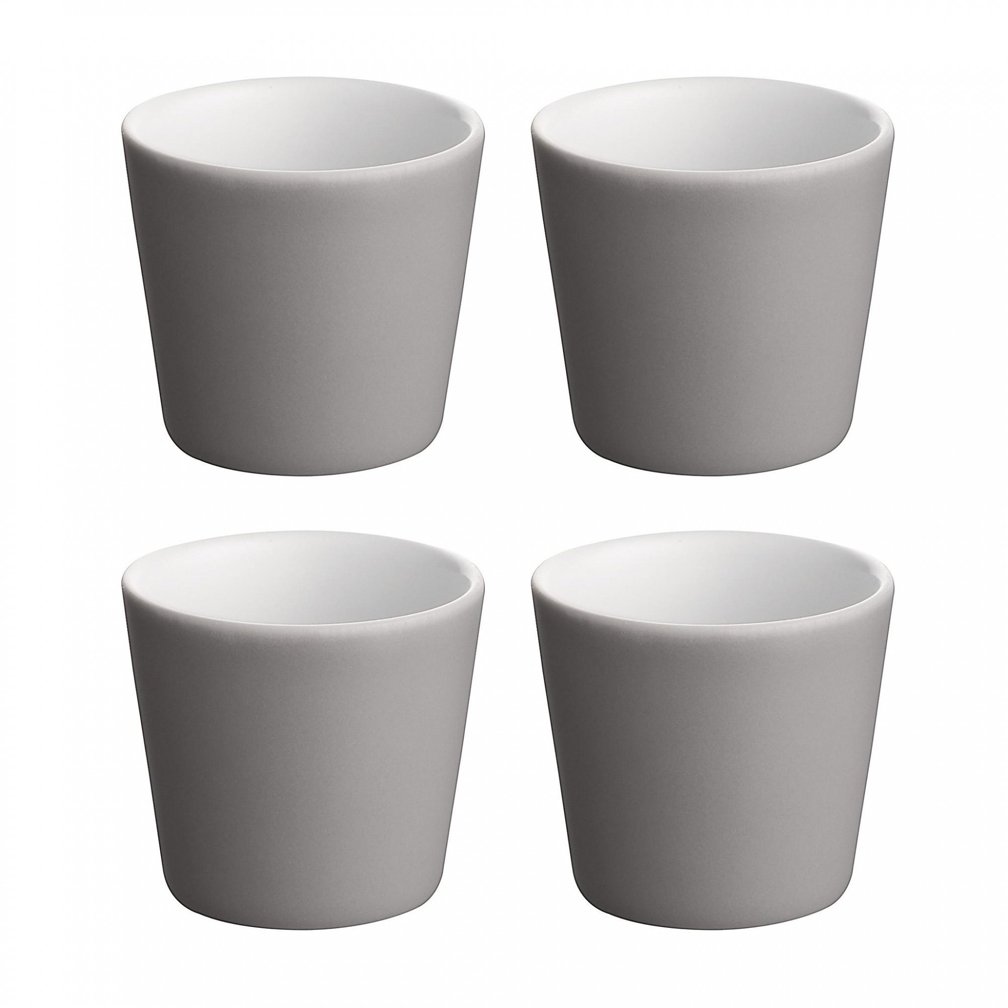 Alessi Tonale DC03/76 Tazzina Ceramica Grigio Chiaro Set 4