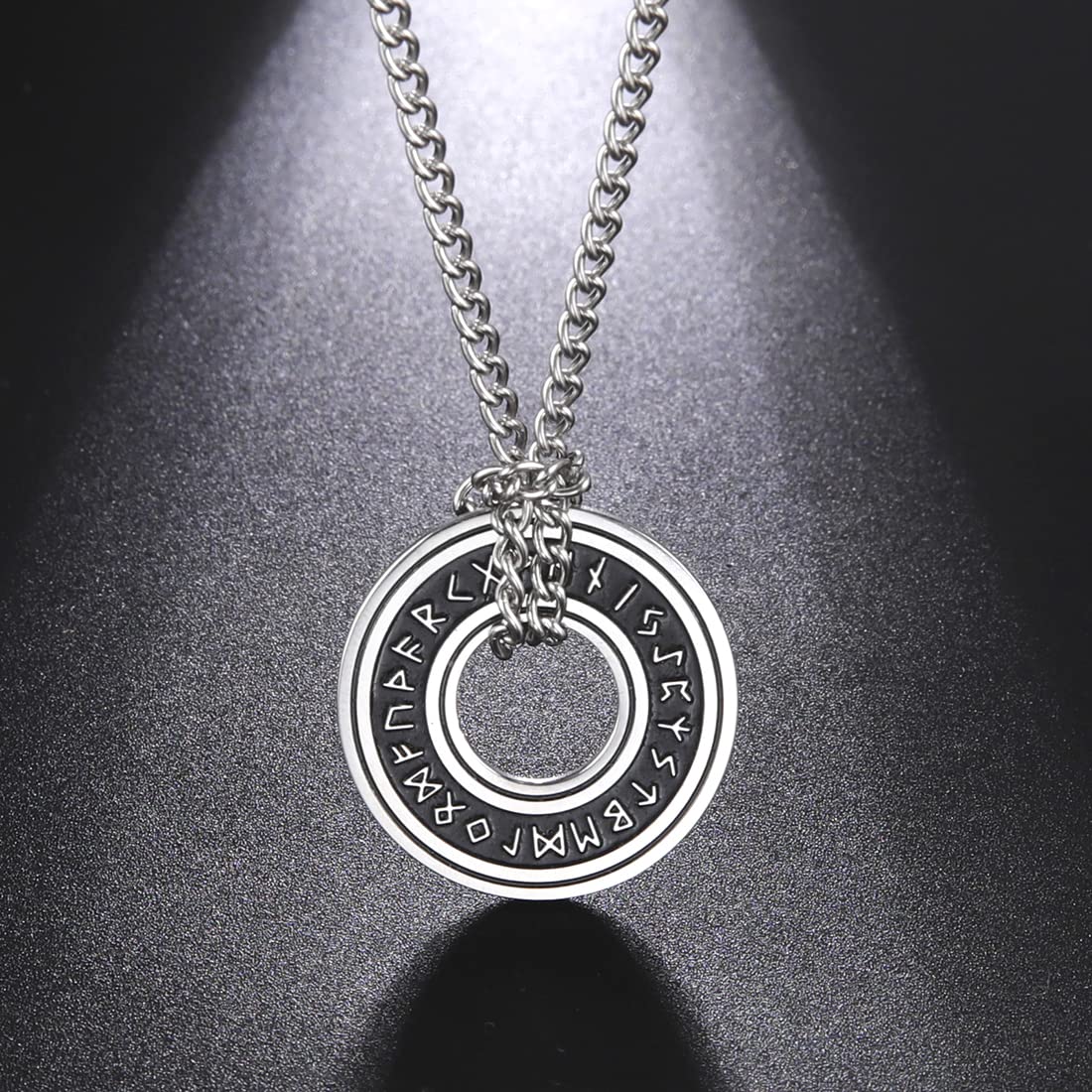 EUEAVAN Necklaces collana runa vichinga trecce argento