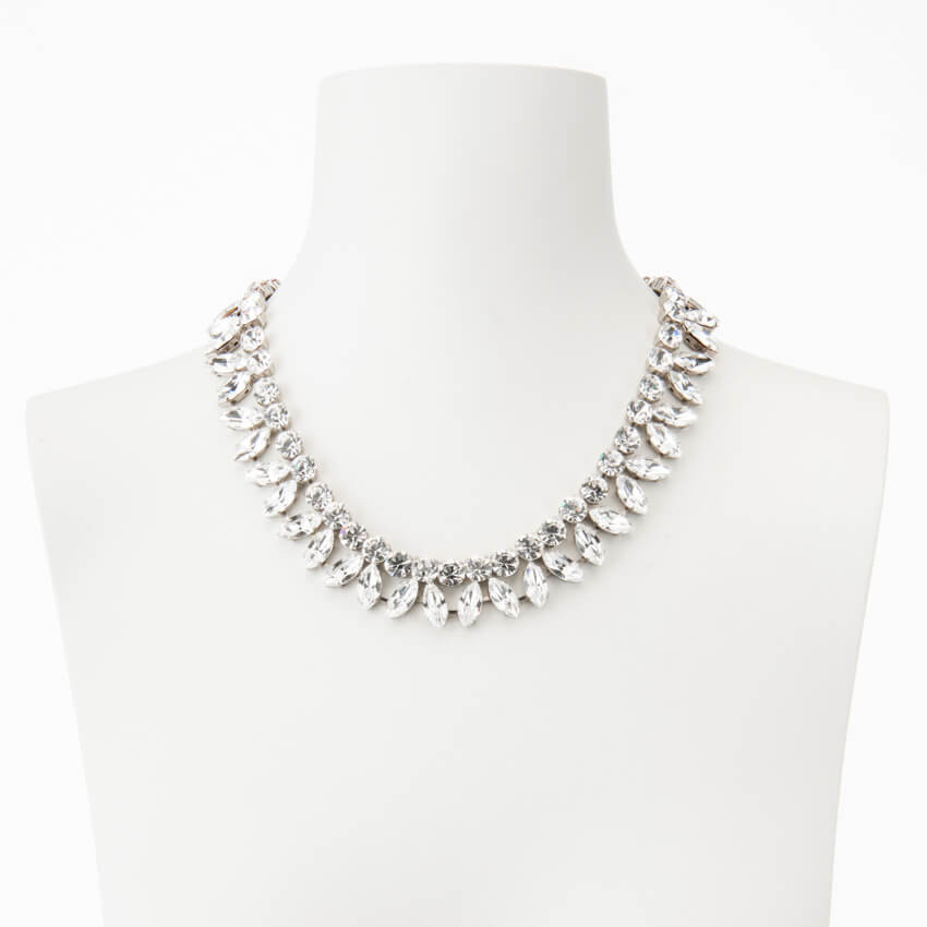 Chic Ad Hoc Collana girocollo navette di cristallo