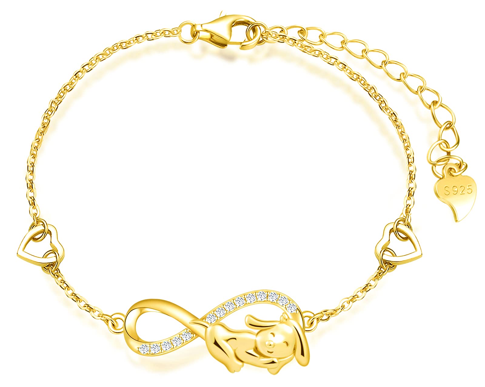 INFINIONLY Fashion Necklaces collana infinito cucciolo oro argento