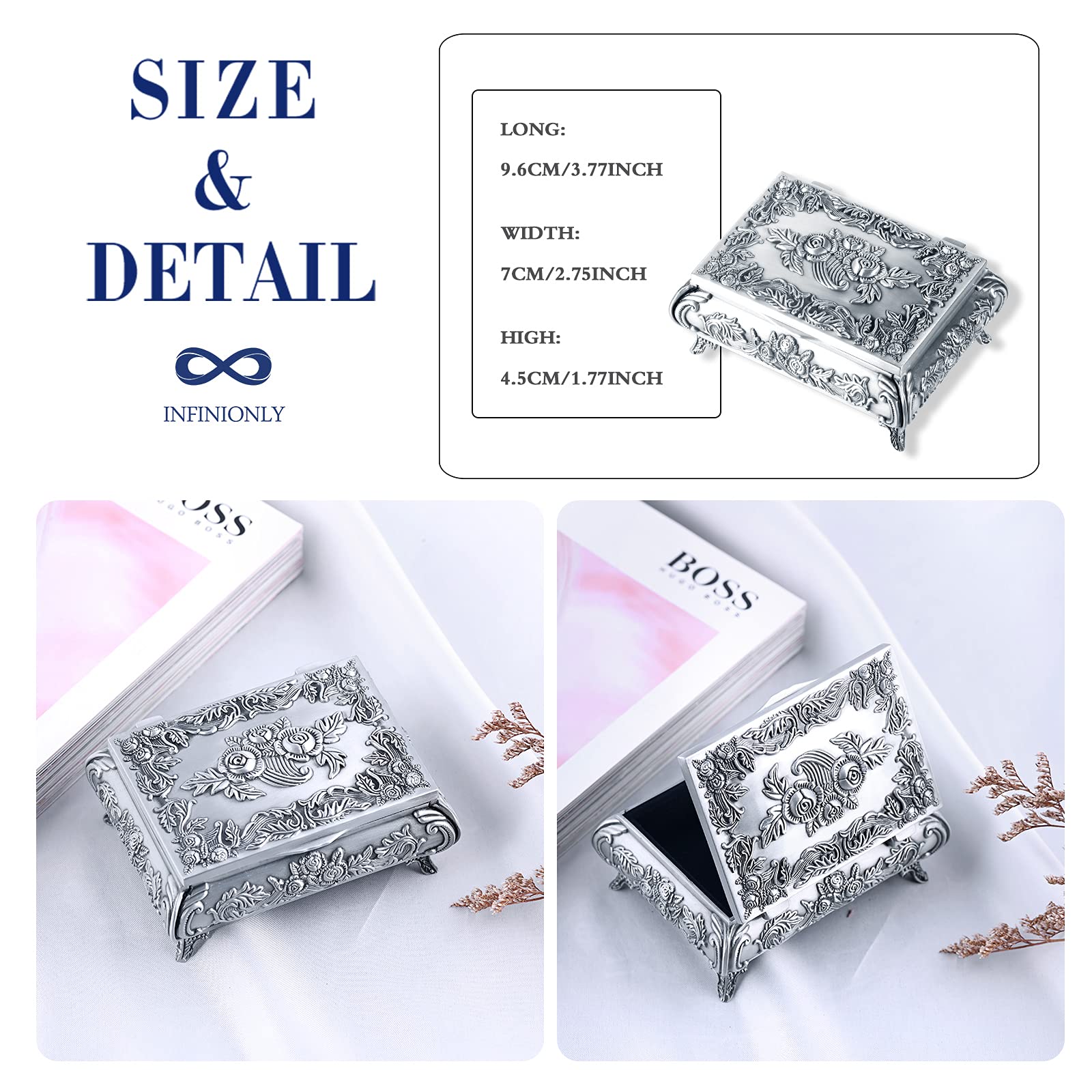 Infinionly Fashion Necklaces portagioie Small lega