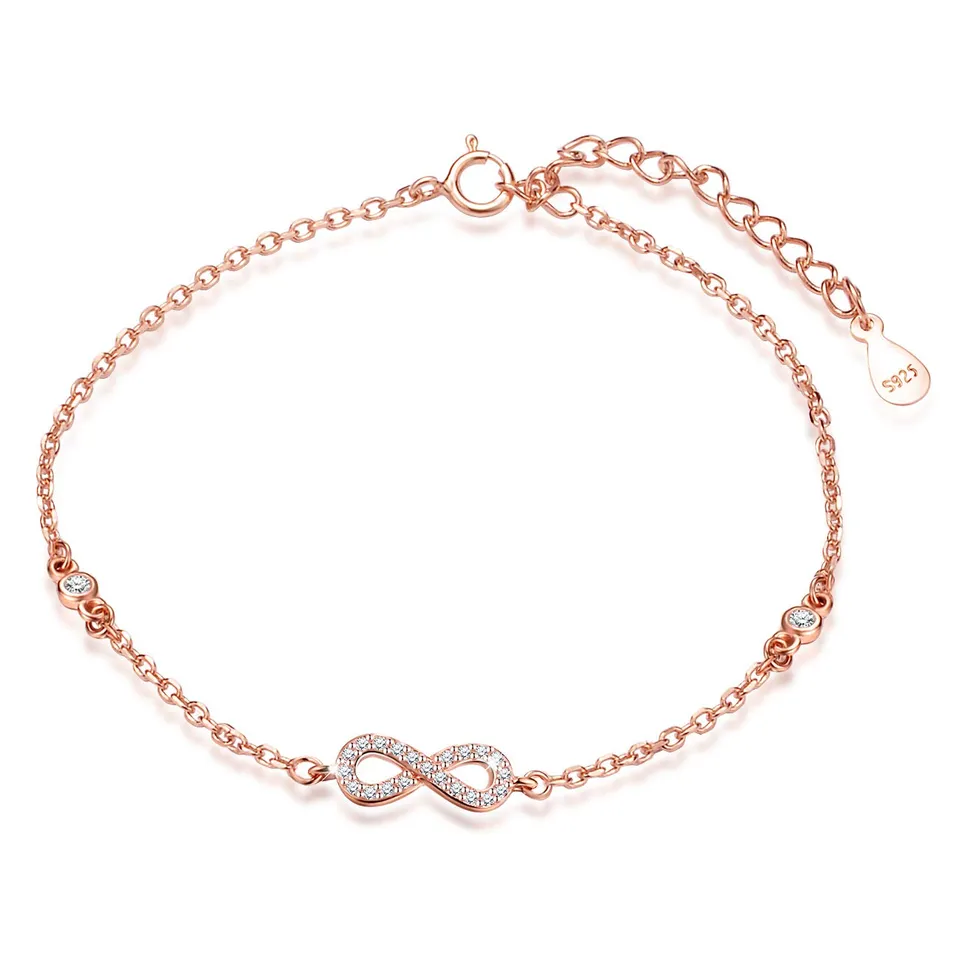Infinionly Fashion bracciale infinito argento 925 zirconi