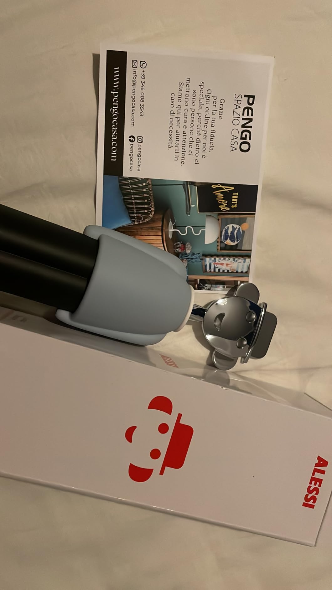 Alessi Alessandro M cavatappi azzurro resina 19cm