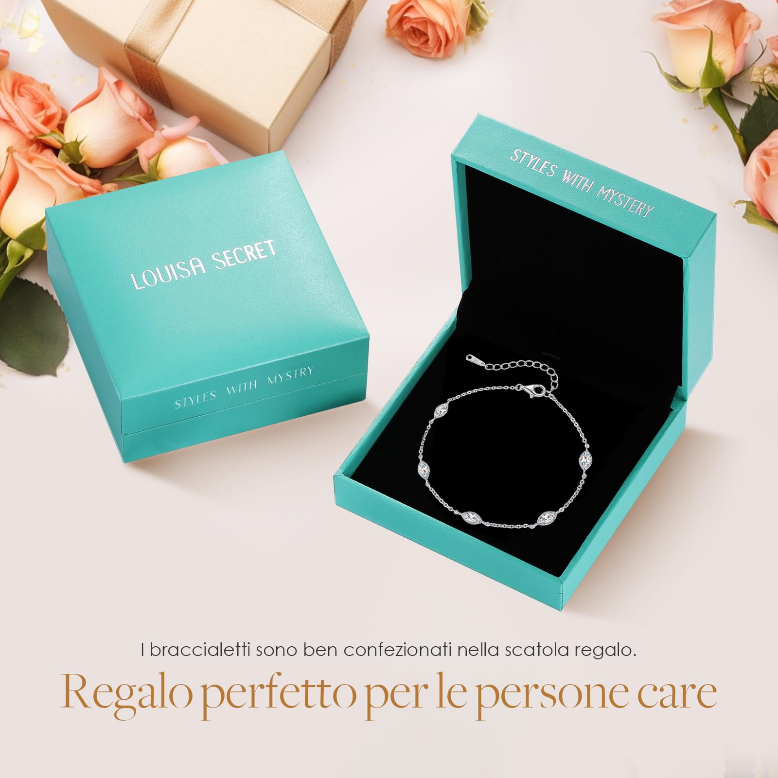 Louisa Secret Birthstone bracciale argento 925 occhio