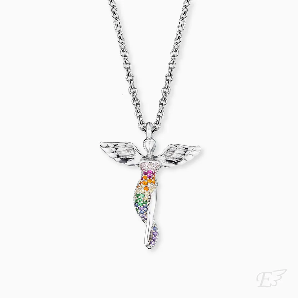 Engelsrufer Angelo Collana Argento 925 Zirconi Multicolor