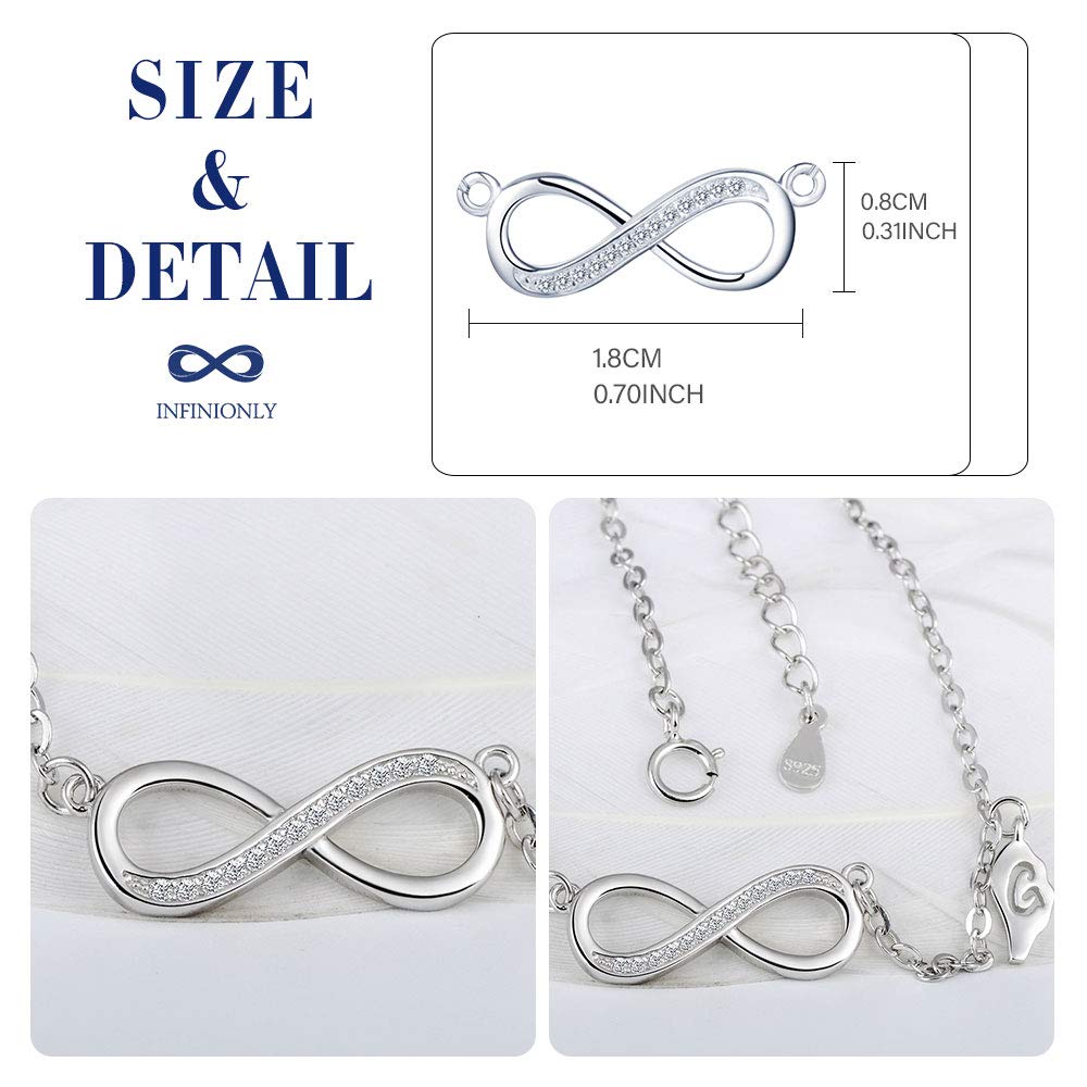 INFINIONLY Fashion Necklaces collana infinito argento sterling 925