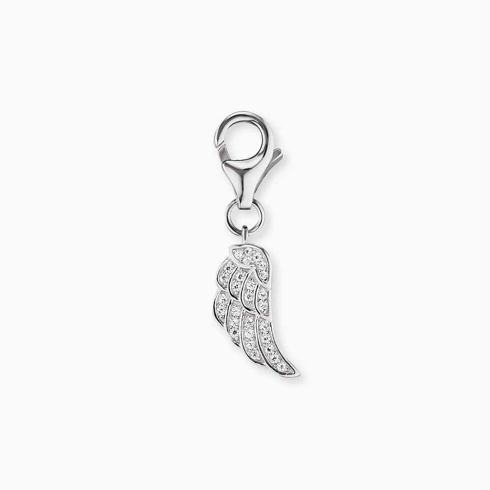 Engelsrufer Charms ciondolo argento Ala con zirconia