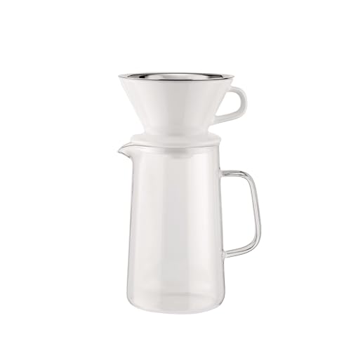 Alessi Slow Coffee KT01S1 Set Filtro Acciaio Vetro Porcellana