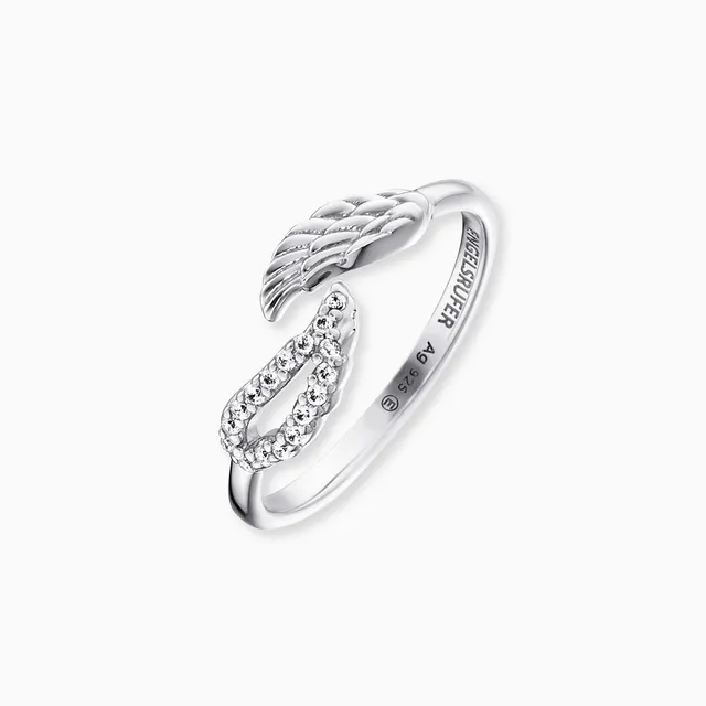 Engelsrufer Ala anello argento zirconia regolabile