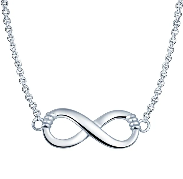 INFINIONLY Fashion Collana argento 925 infinito zirconi