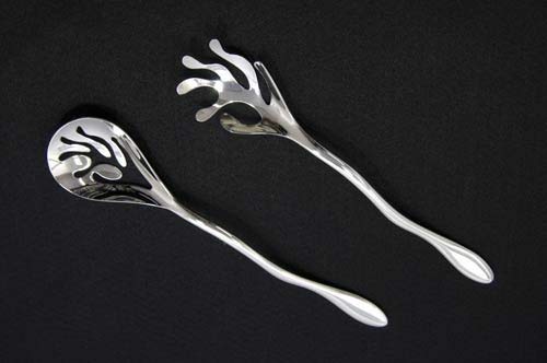 Alessi Mediterraneo ESI16SET Posate Insalata Acciaio 27,5 cm