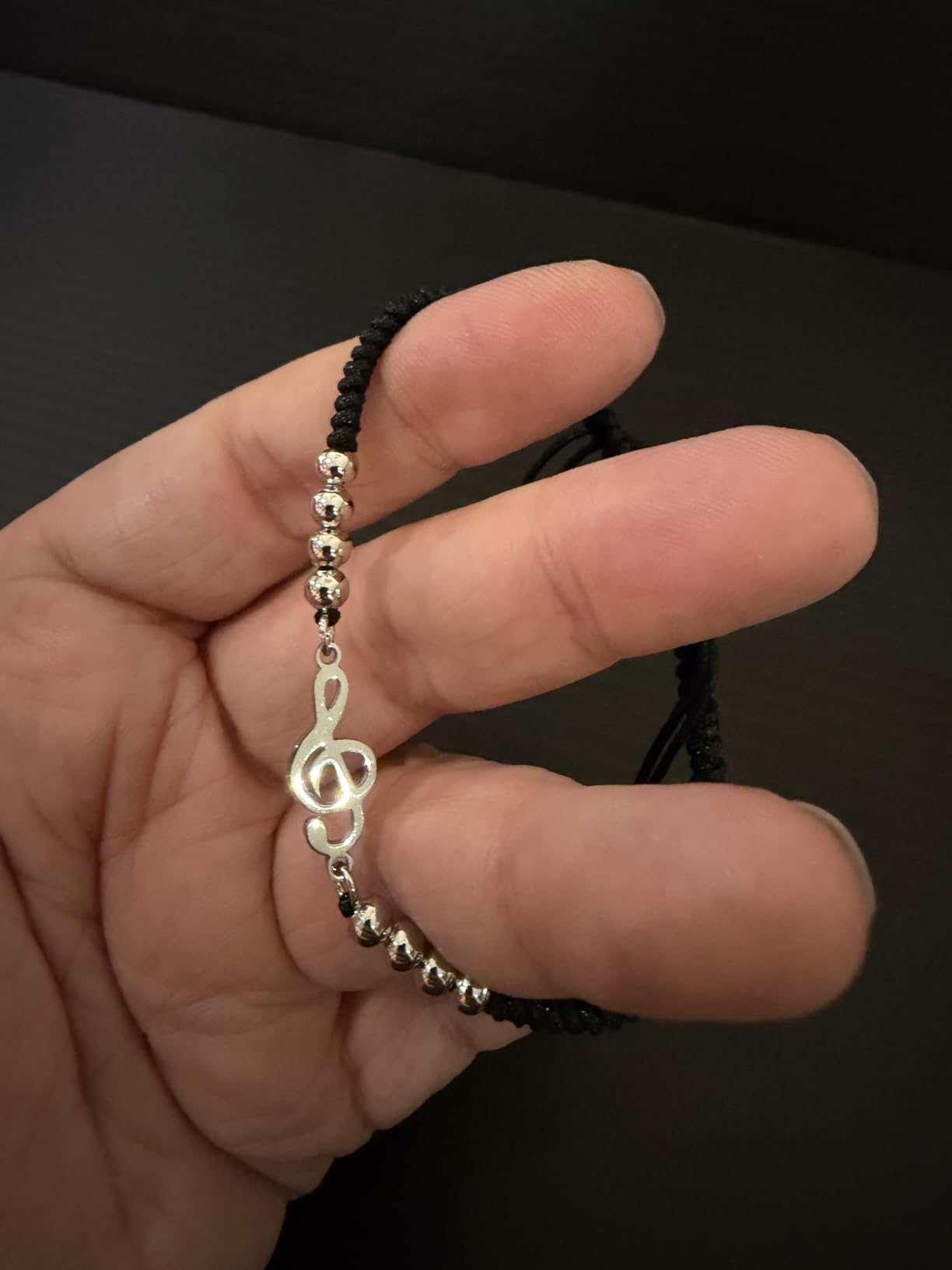 EUEAVAN Bracelets Braccialetto musica argento multistrato