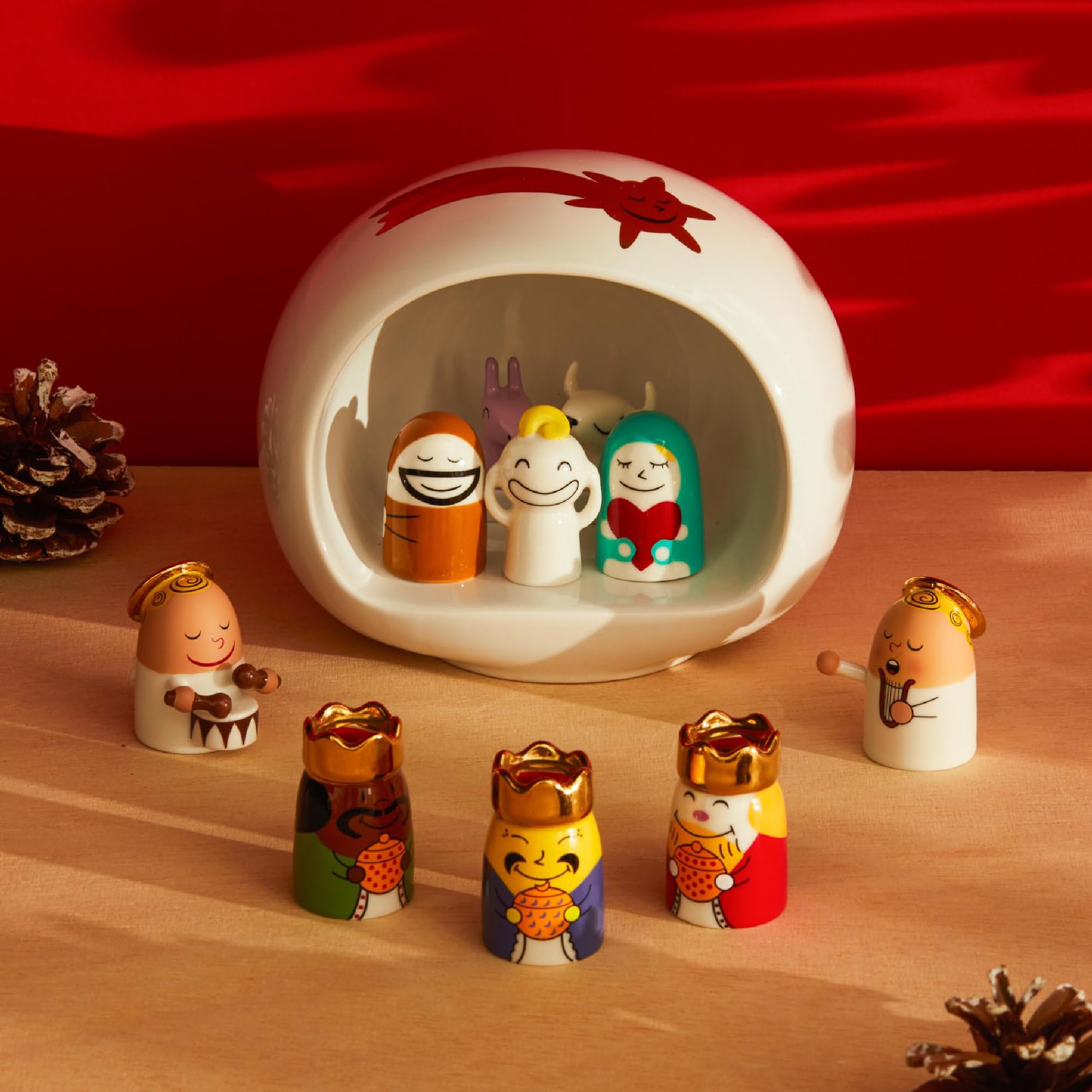 Alessi AMGI10SET presepe porcellana multicolore 10 pezzi grande
