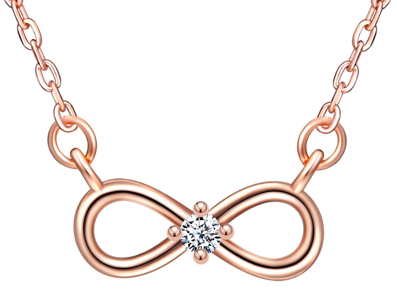 INFINIONLY Collana Infinito Mini Argento 925 Zirconi Silver
