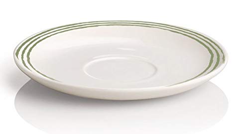 Alessi Acquerello AGV31/77 sottotazza caffè bone china bianco verde