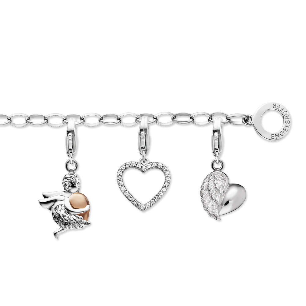 Engelsrufer bracciale argento 925 per charm regolabile