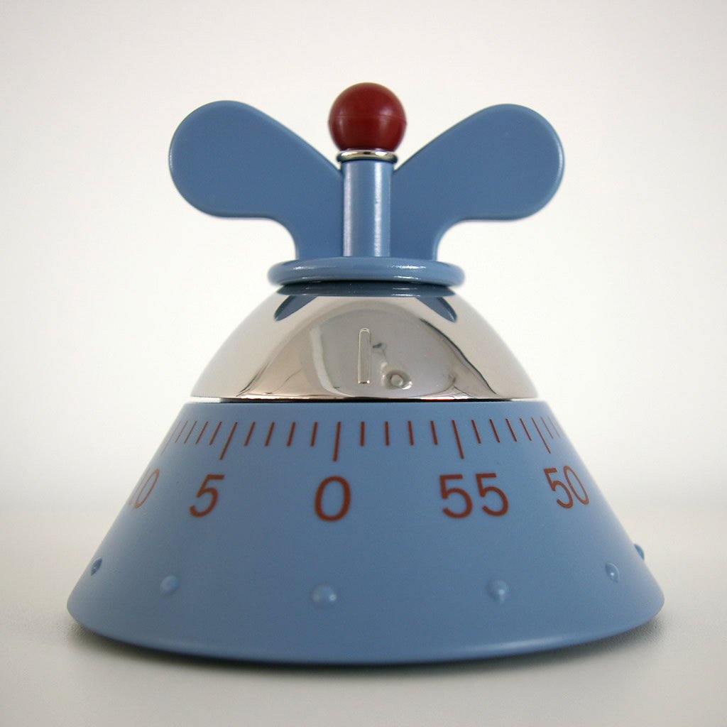 Alessi A09 Timer Cucina Meccanico Azzurro 60 Minuti